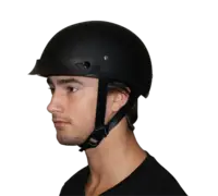 D.O.T. DAYTONA SKULL CAP W/O VISOR - HI-GLOSS BLACK
