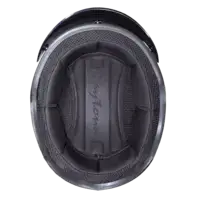 D.O.T. DAYTONA SKULL CAP- GUN METAL GREY METALLIC: Interior view of a motorcycle helmet.