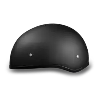 D.O.T. DAYTONA SKULL CAP W/O VISOR - DULL BLACK motorcycle helmet.