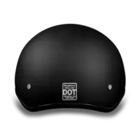 D.O.T. DAYTONA SKULL CAP W/O VISOR - Dull Black motorcycle helmet