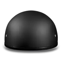 D.O.T. DAYTONA SKULL CAP W/O VISOR- DULL BLACK: Low profile motorcycle helmet, matte black finish, skull cap style.