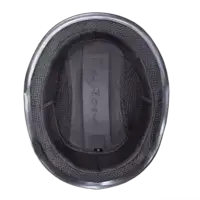 D.O.T. DAYTONA SKULL CAP W/O VISOR- DULL BLACK: Interior view showing padding and construction.