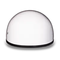 D.O.T. DAYTONA SKULL CAP W/O VISOR- HI-GLOSS WHITE: White skull cap helmet.