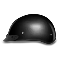 D.O.T. DAYTONA SKULL CAP- GUN METAL GREY METALLIC motorcycle helmet