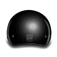 D.O.T. DAYTONA SKULL CAP- GUN METAL GREY METALLIC: Black motorcycle helmet with DOT certification