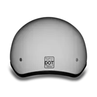 D.O.T. DAYTONA SKULL CAP- PEARL WHITE: Low profile motorcycle helmet