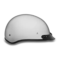 D.O.T. DAYTONA SKULL CAP - PEARL WHITE: Low profile motorcycle helmet.