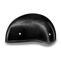 D.O.T. DAYTONA SKULL CAP: Grey carbon fiber helmet (no visor)
