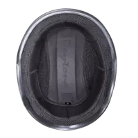 Interior of D.O.T. DAYTONA SKULL CAP W/O VISOR- GREY CARBON FIBER, showing padding and construction.