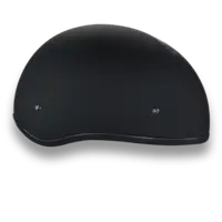 D.O.T. DAYTONA SKULL CAP- W/ 2ND AMENDMENT: Matte black motorcycle skull cap helmet.